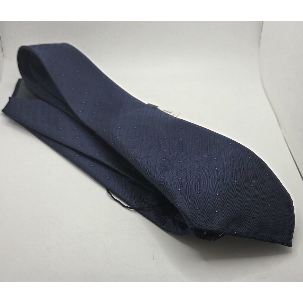 NWT Angelo Rossi Navy Blue Tie Diamond Design MENS With Matching Pocket Square